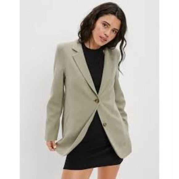 American Eagle solid light green blazer size M - Picture 1 of 11